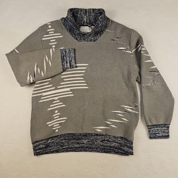 Sun‎ + Stone Pullover Knit Sweater Mens Sz XXL Gray Long Sleeve Cotton Skiing - Picture 1 of 9